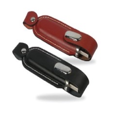 Leather Flash Drive V2.0 w/Snap Closure & Contrast Trim