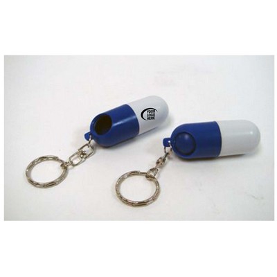 Pill Shaped Container Keychain