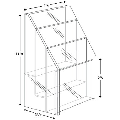 Fabricated Brochure Holder (6"x9 1/4"x4 7/8")