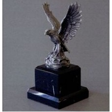 Custom Cultured Bronze American Eagle Sculpture w/ Pewter Finish