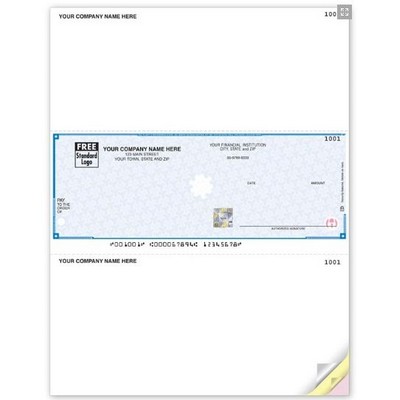 High Security Laser Middle Multipurpose Check (2 Part)