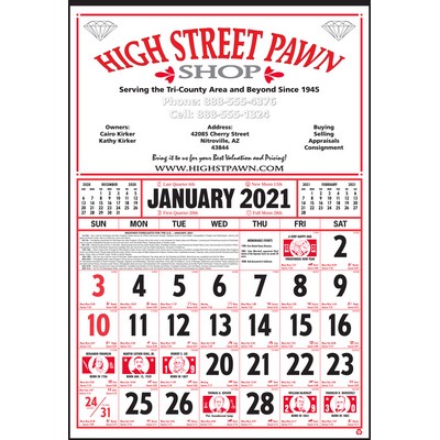 Almanac 12-Sheet Calendar