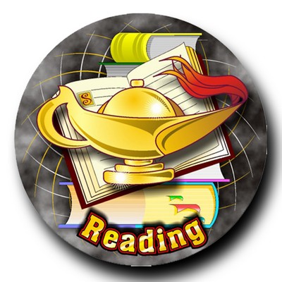 Knowledge Lamp Reading Full Color Stock Insert (2")