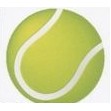 Tennis Ball Stock Temporary Tattoo