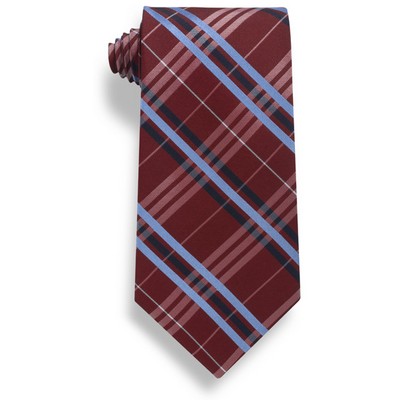 Red Plaid Silk Tie