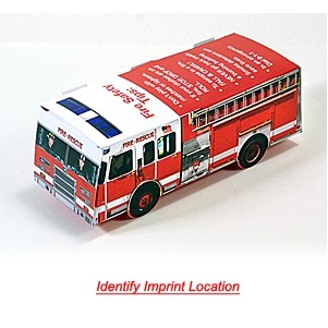 Foldable Die-Cut Fire Truck (Full Color Digital)