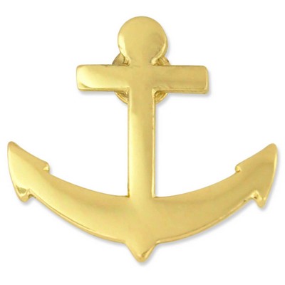 Gold Anchor Lapel Pin