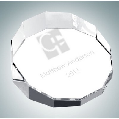 Duo Decagon Optical Crystal Paper Weight