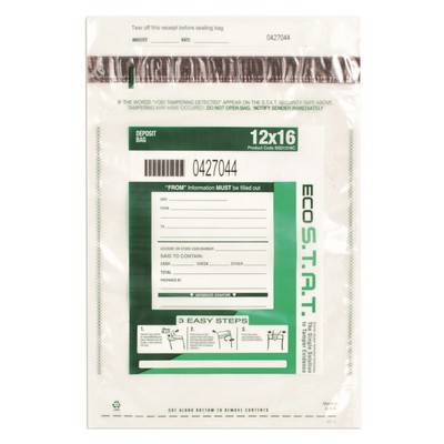 Eco Stat Cash, Evidence, Deposit, Security Bag (12" x 16")