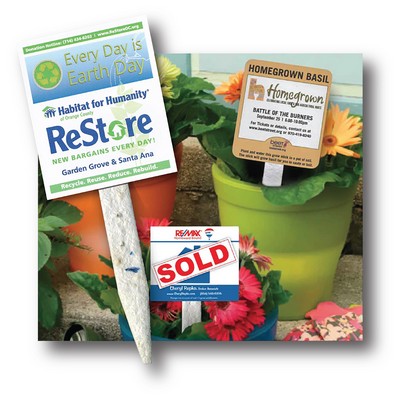 Plantable Grow Sticks w/Promotional Logo Sign