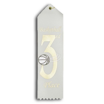 Stock Basketball Event Ribbon - 3rd Place