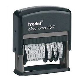 Ideal Self-Inking Dial-A-Phrase Dater Stamp (5/32" Character)