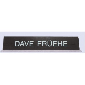 Engraved #5 Wall or Desk Sign w/Plexiglass Base (2 Lines / 2"x10")