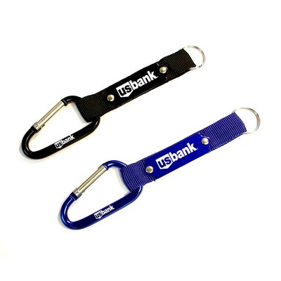 7cm Carabiner w/Strap & Matching Metal Plate