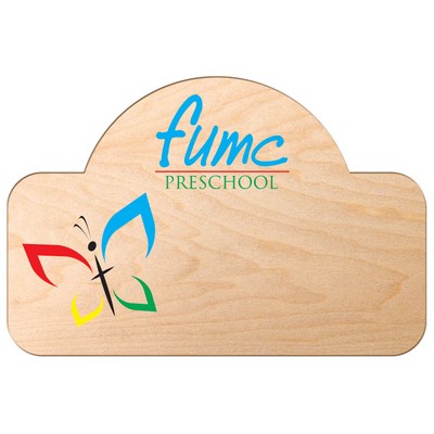 Wood Badge W/Uv Inkjet Logo (6-10 Sq. Inches) (No Personalization)