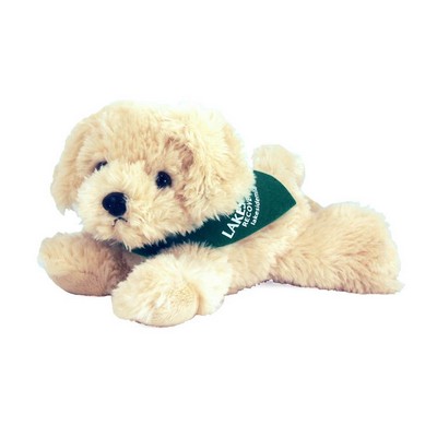 8" Bailie Golden Retriever Stuffed Dog w/Bandana & One Color Imprint