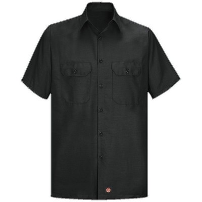 Red Kap™ Men's Short Sleeve Solid RipStop Shirt - Black