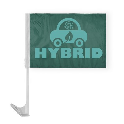 Hybrid Car Flags 12x16 inch