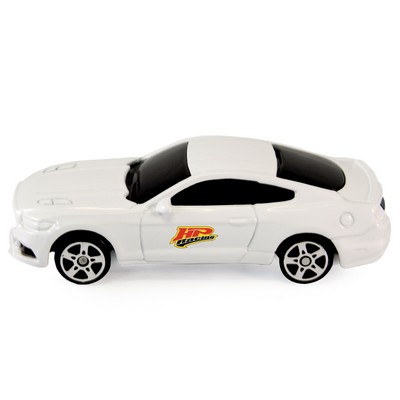 3" 1:64 Scale Die Cast Metal White Ford® Mustang GT 2015 (Full Color Graphics Both Doors)