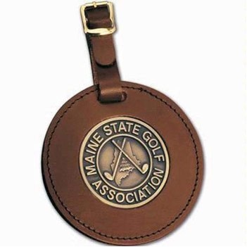 Medallion Luggage Tag w/ Cast Brass Insert