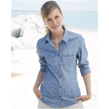 Burnside® Women's Long Sleeve Chambray Shirt