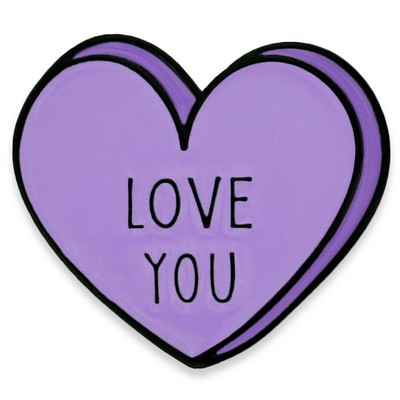 Love You Candy Heart Pin