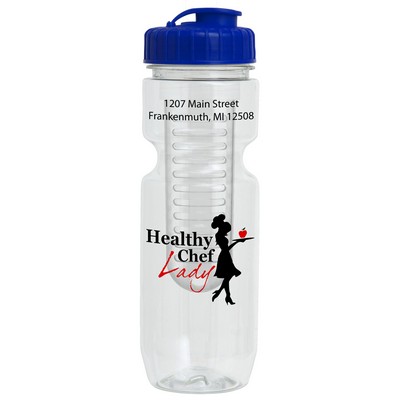 22 Oz Translucent Bike Bottle with Infuser