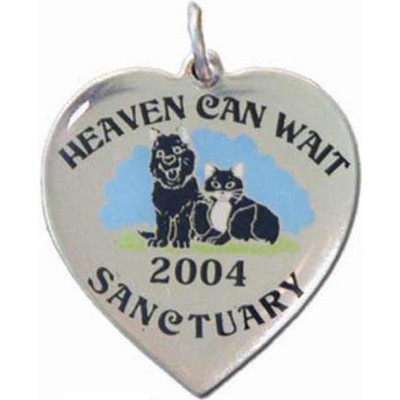 Brass Heart Pet / ID Tag (1 3/8"x1 1/4")