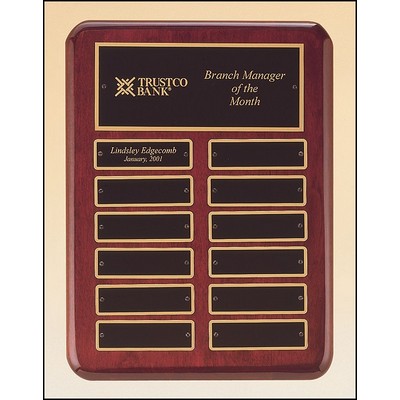 Rosewood Piano Perpetual Plaque, 12 x 15", 24 plates