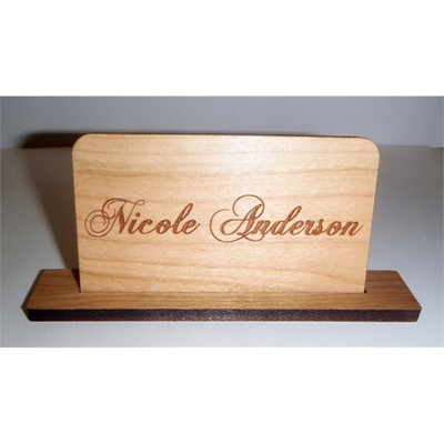 2" x 3.5" - Hardwood Table Signs with Stand