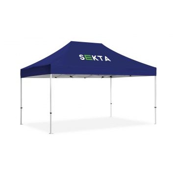 10x15ft Standard Hex Aluminum Frame (40mm post, 1.2mm gauge) w Dye Sublimation Canopy