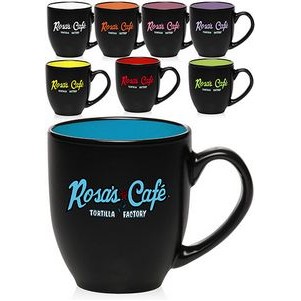 16 Oz. Bistro Two-Tone Ceramic Mugs