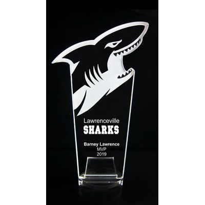 VALUE LINE! Acrylic Engraved Award - 8" Tall - Shark