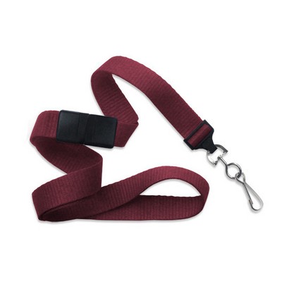 5/8" Blank Breakaway Lanyard w/Swivel Hook (Maroon Red)