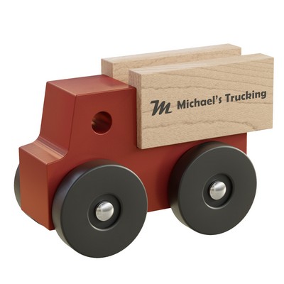 MMTRKP - Red 3" wood truck with imprint