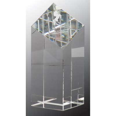 6" Crystal Diamond Top Pillar