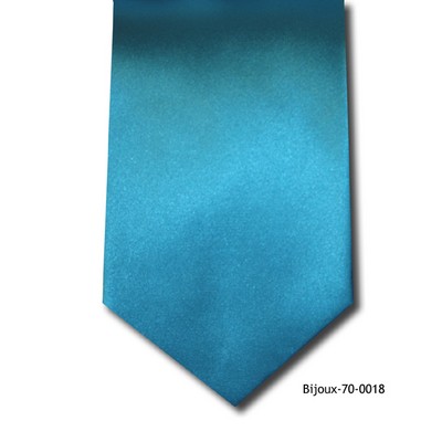 Solid Satin Men's Turquoise Tie