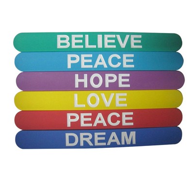 Silkscreen Silicone Slap Wristband