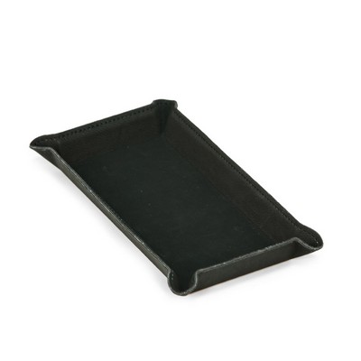 Rectangular Valet "Leatherette"-Black