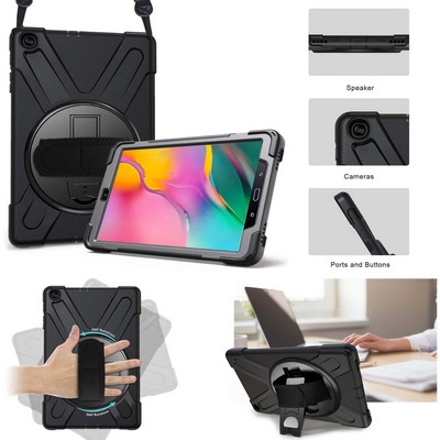 Kidder Galaxy Tab A 10.1 360 degree Rotating Case (Black)