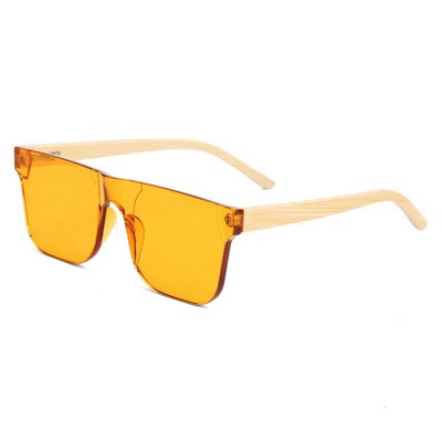 Bamboo Sunglasses - Orange Lenses