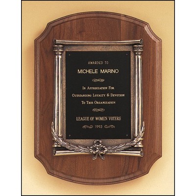 Airflyte® American Walnut Plaque w/Antique Bronze Casting (11"x 15")