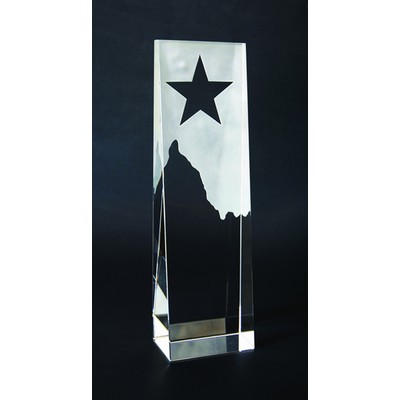 Star Tower Optical Crystal Award/Trophy.10"