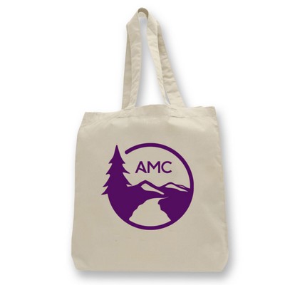 6 Oz. Natural Organic Convention Cotton Canvas Tote Bag w/Gusset (15" X 16")