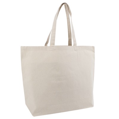 Jumbo 12oz 100% Cotton Gusseted Tote