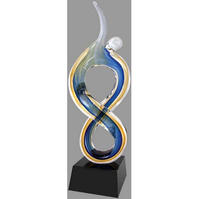 Dance Your Song Art Glass Award 17'' H