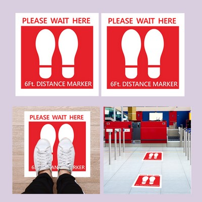 PPE Floor Decal, 6 Ft Apart Social Distance Sticker