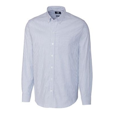 Cutter & Buck Stretch Oxford Stripe Mens Long Sleeve Dress Shirt