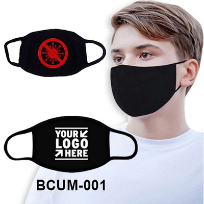 Black Cotton Unisex Face Mask (Sea Shipping)