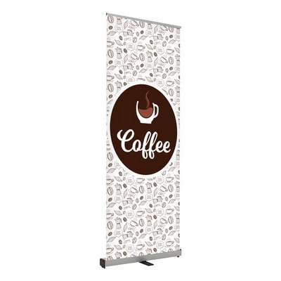 Coffee Pre Printed Roll Fx Banner 24" x 80" - Design 1